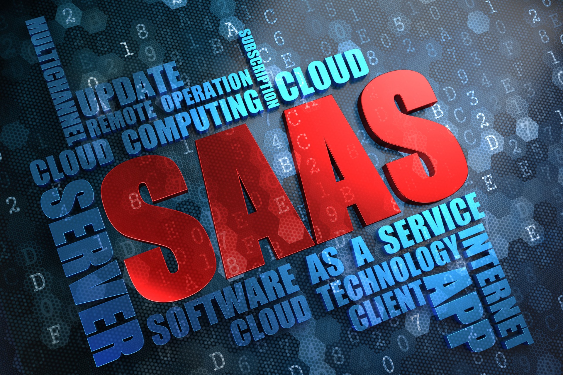 SAAS.  Wordcloud Concept.